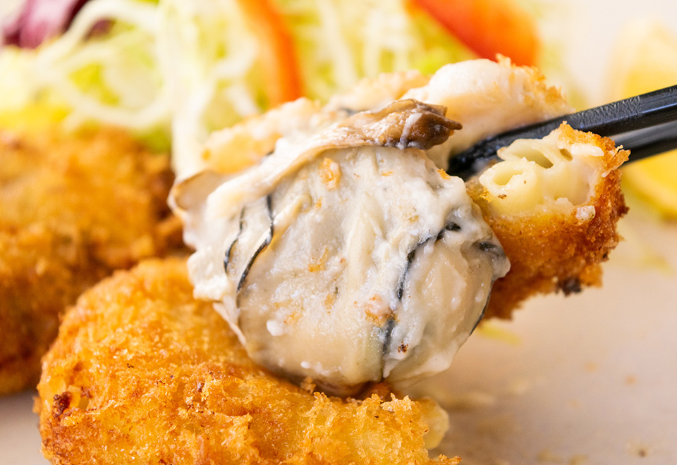 牡蠣と焼き舞茸のクリームコロッケ