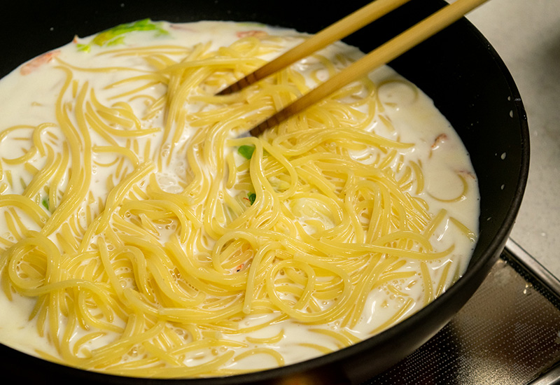 桜海老と春キャベツのクリームパスタソース