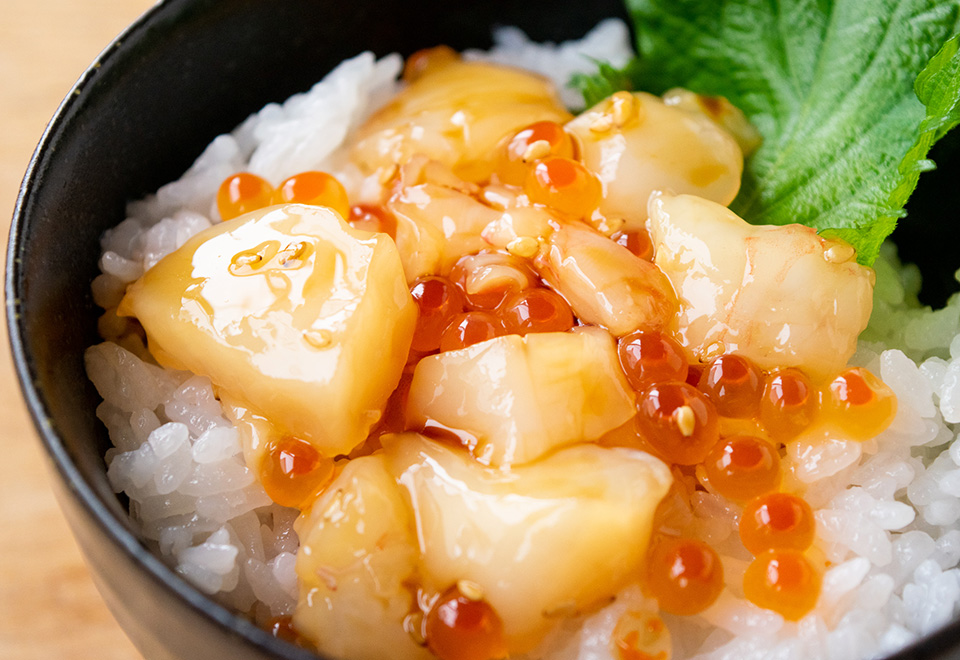 甘海老・帆立・いくら丼