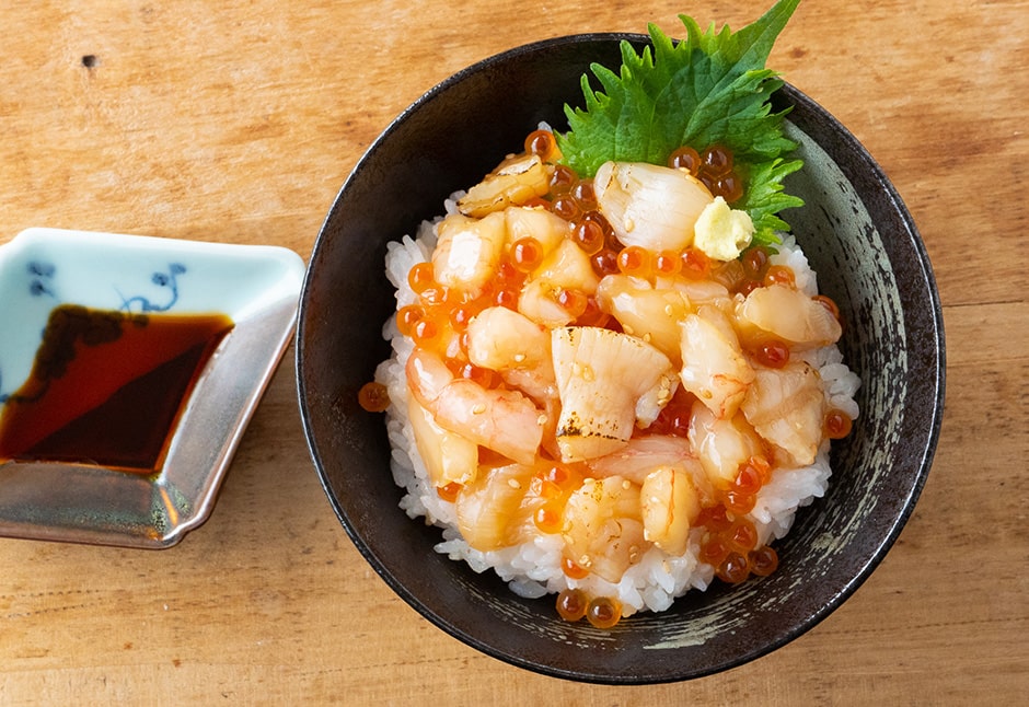 甘海老・帆立・いくら丼