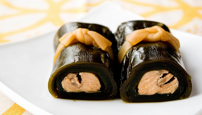 鮭の昆布巻き