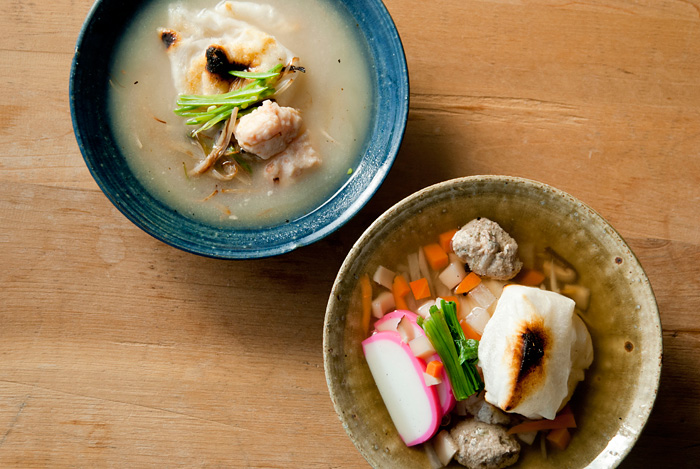 斉吉のスープで作るお雑煮