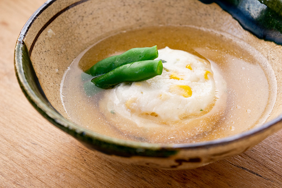 だし付きとうもろこししんじょう