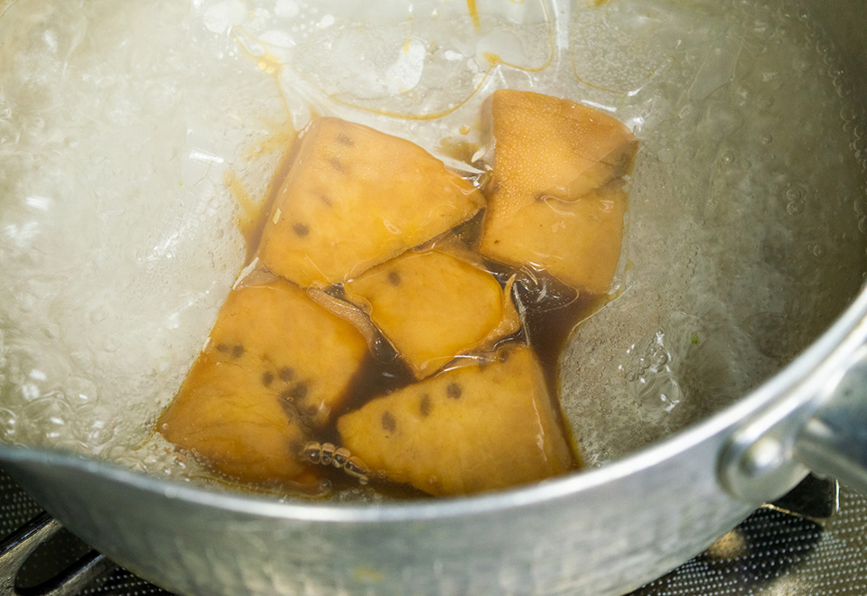 不ぞろいめかじき煮つけ