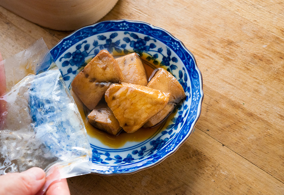 不ぞろいめかじき煮つけ