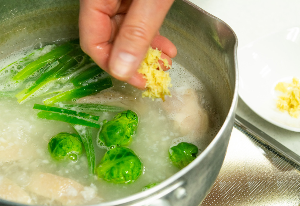 鶏の麹蒸し
