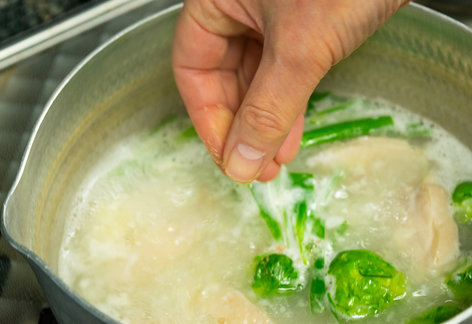 鶏の麹蒸し