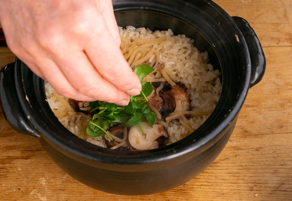 気仙沼産の蛸と生姜めし