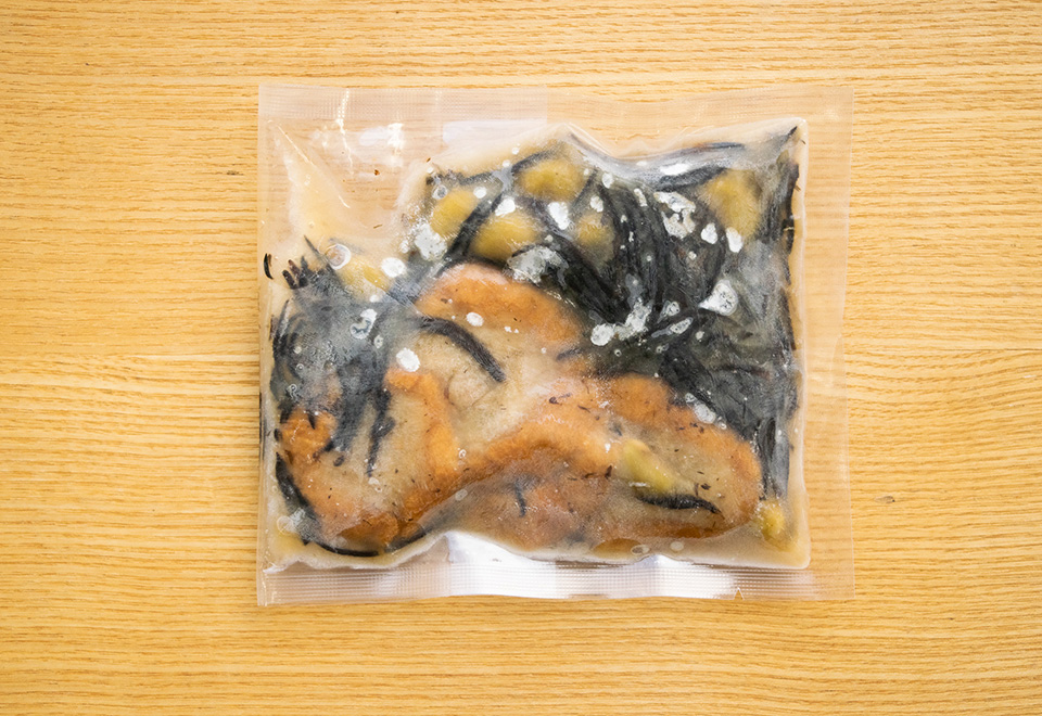 新物生ひじきと仙台麩の煮物