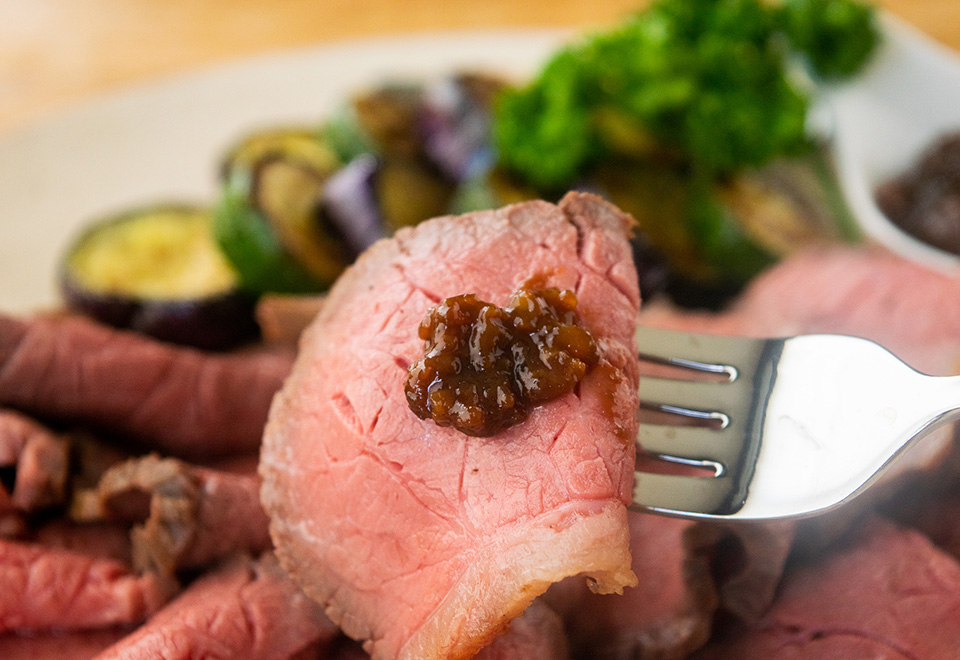 国産牛　ローストビーフ　三升漬けソース