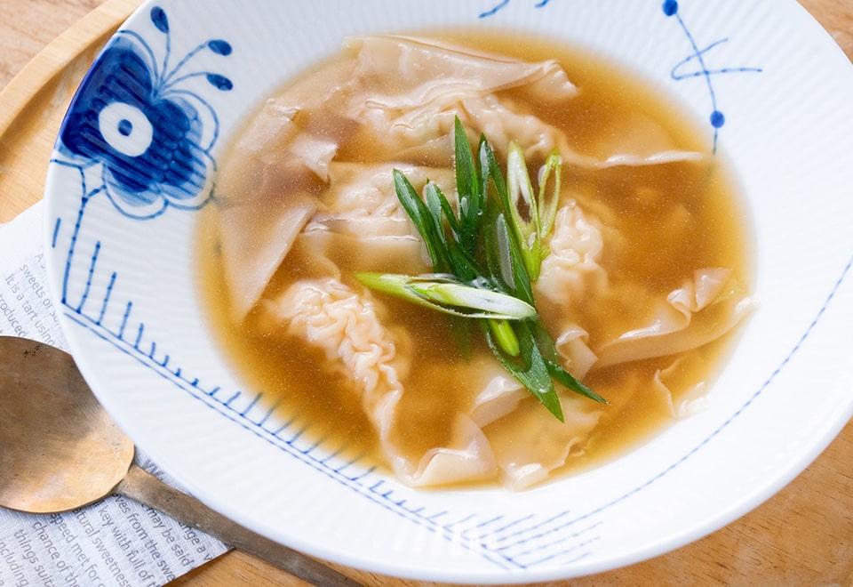 海老ワンタン鶏と麹のスープ