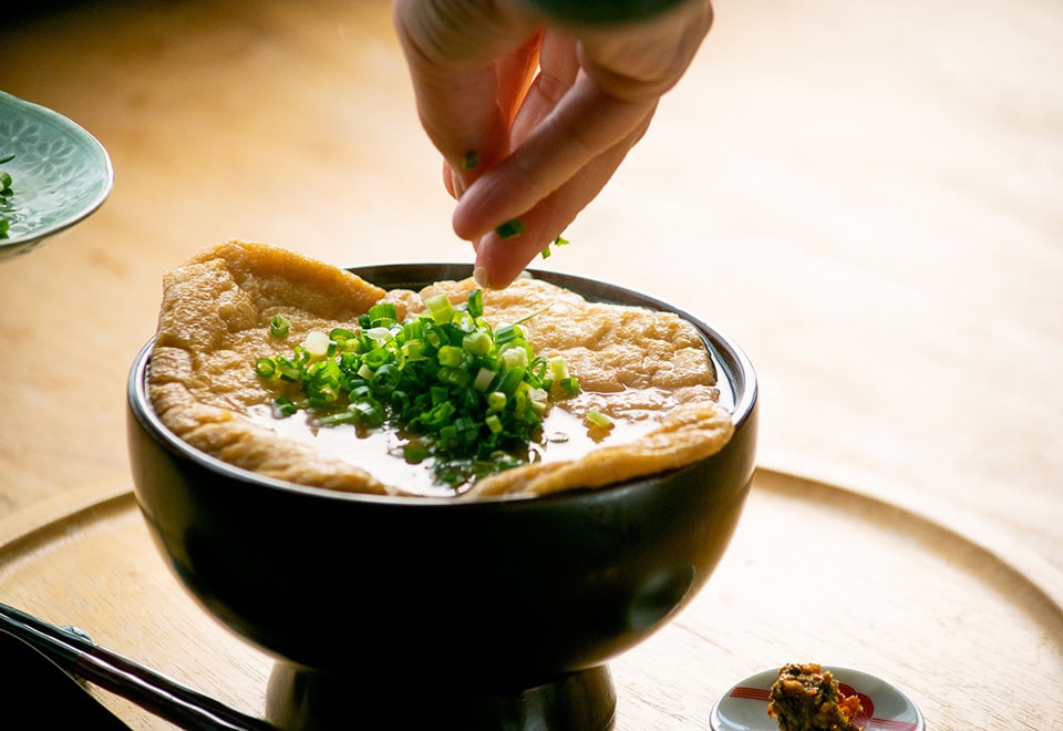 源助豆腐大揚げうどん