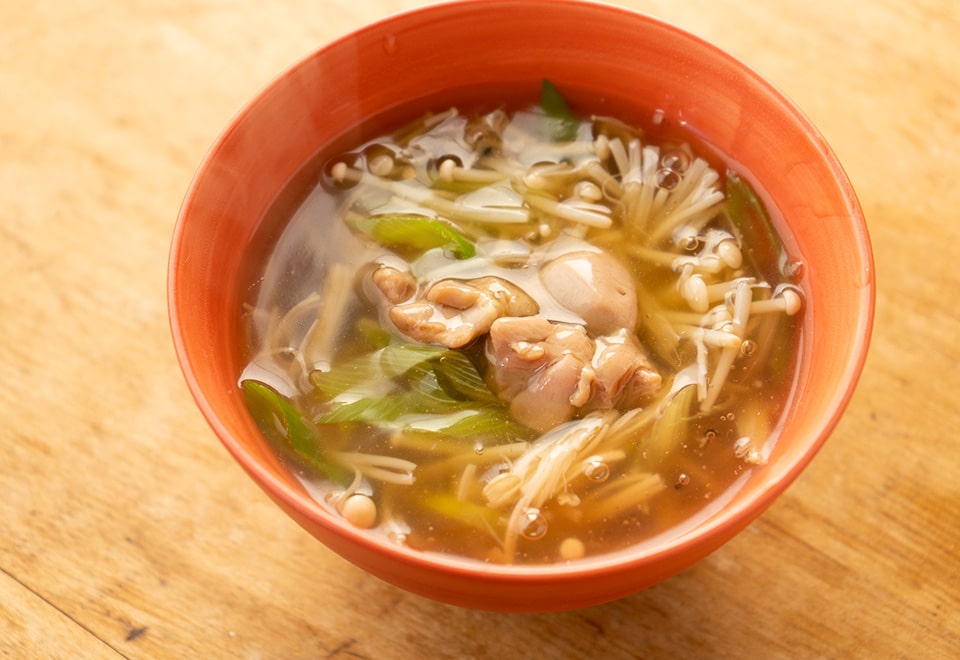 たっぷり生姜の鶏雑炊用スープ