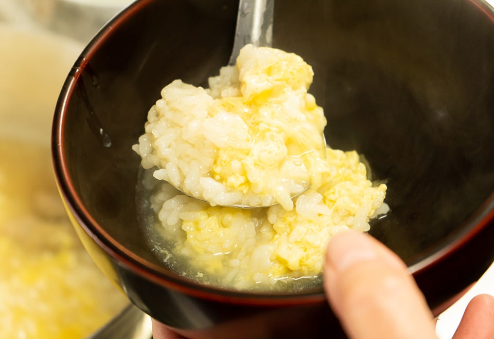 たっぷり生姜の鶏雑炊用スープ