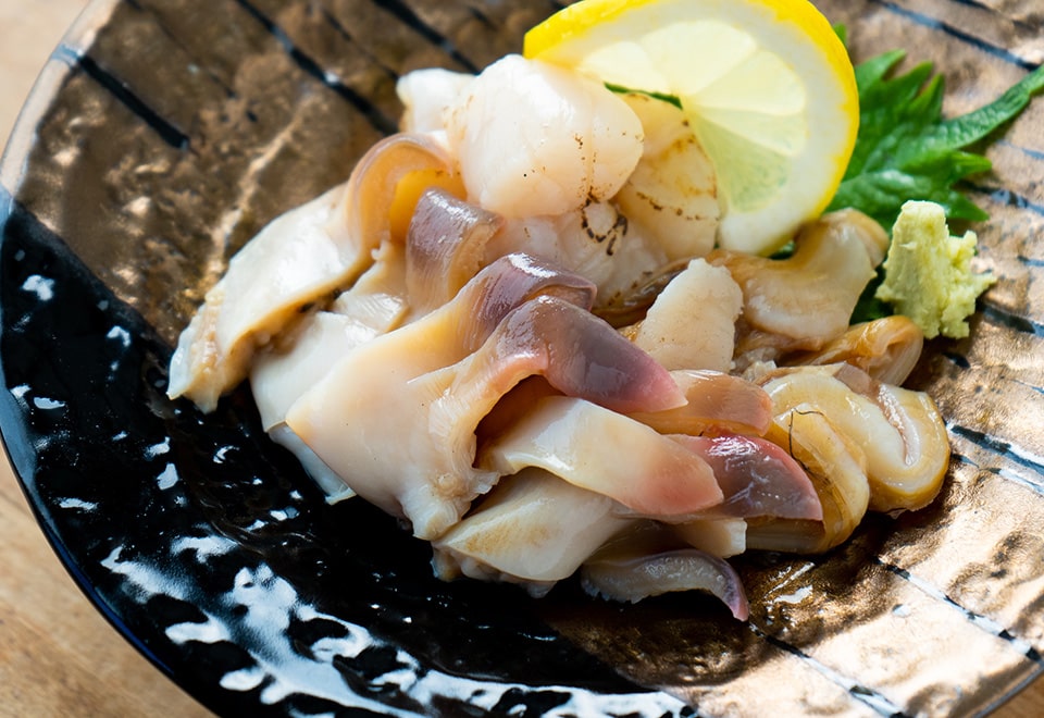 活ほっき貝と帆立丼