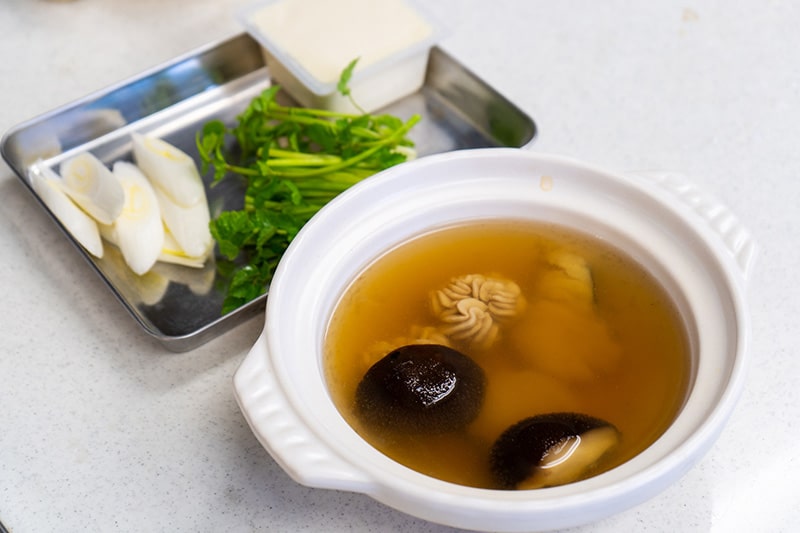 寒鱈と白子と椎茸ひとり鍋