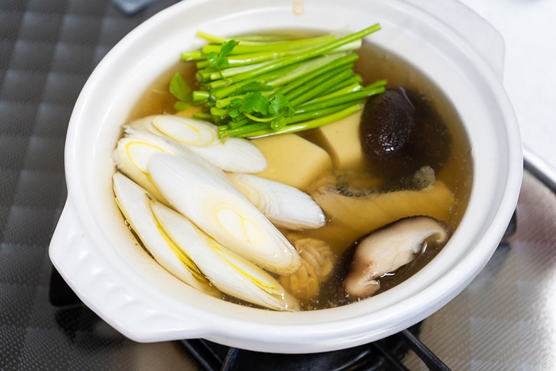 寒鱈と白子と椎茸ひとり鍋