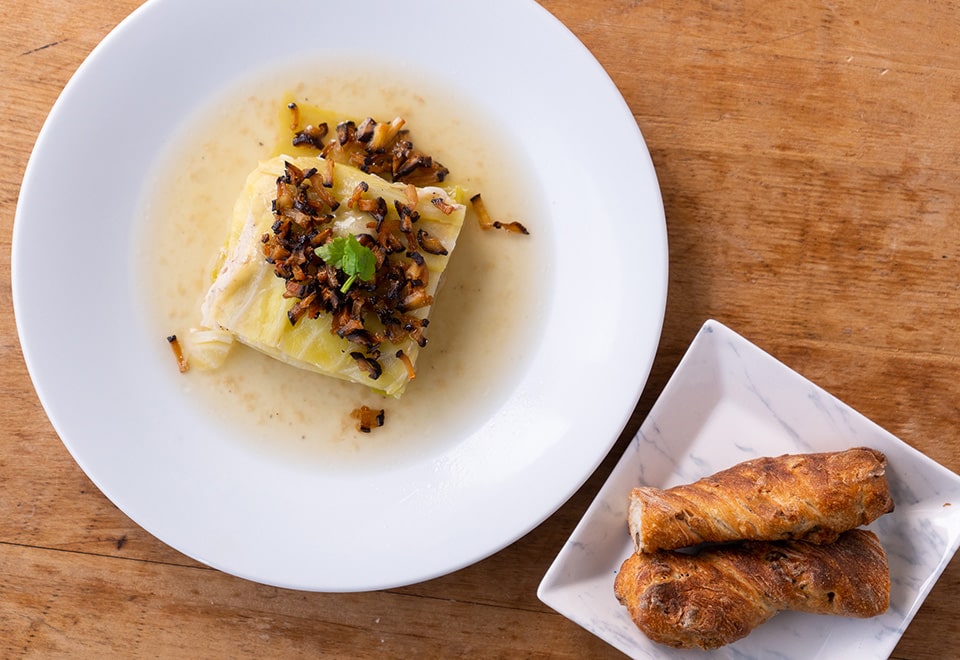 キャベツと豚肉のミルフィーユ蒸し