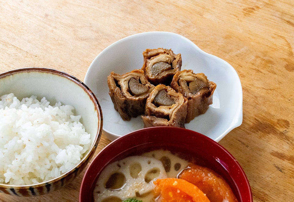 東根六田麩　文四郎麩さんの麩牛蒡巻き