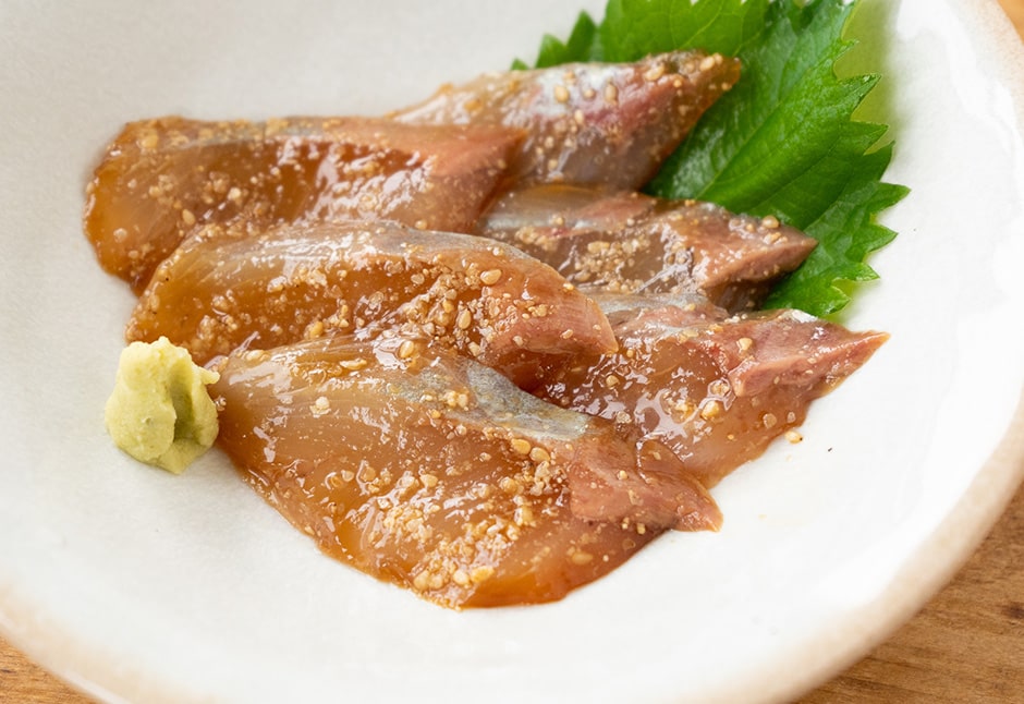 気仙沼産かんぱち胡麻漬丼