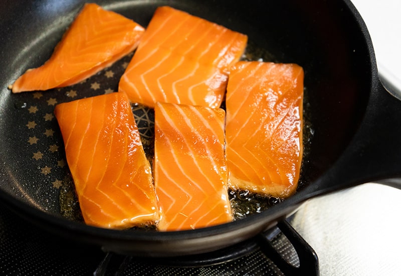 銀鮭ハラミ・生姜醤油切り落とし