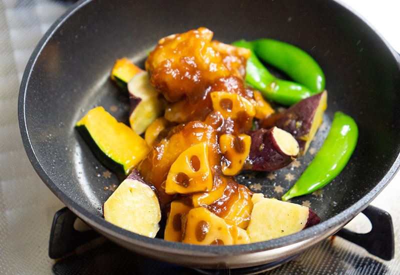 真鱈とれんこんの黒酢あん