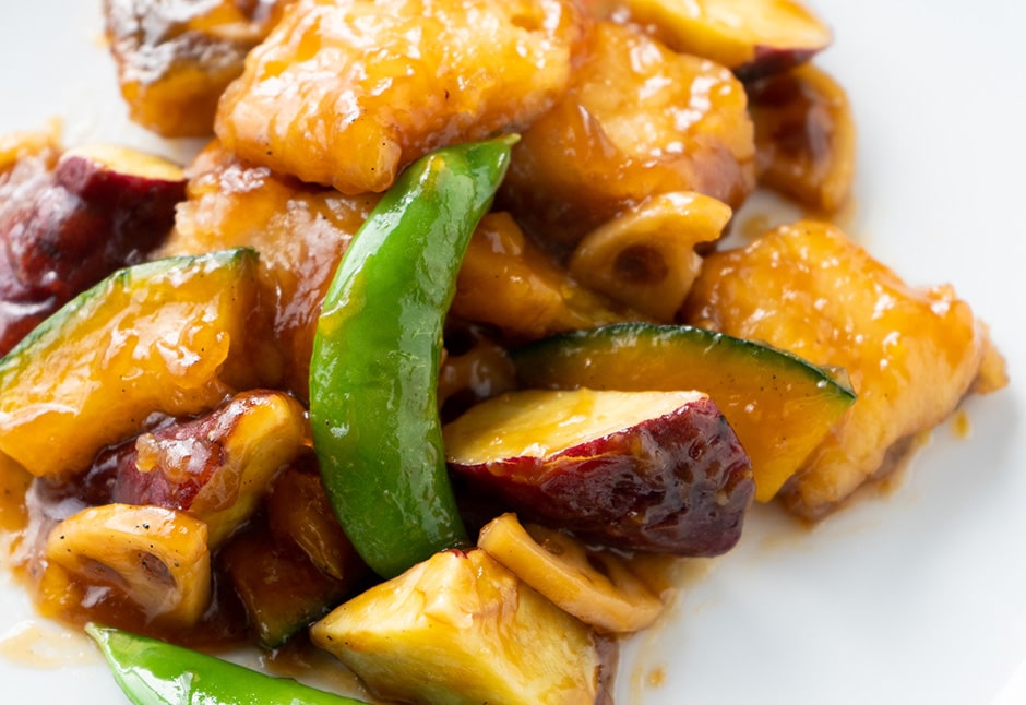 真鱈とれんこんの黒酢あん