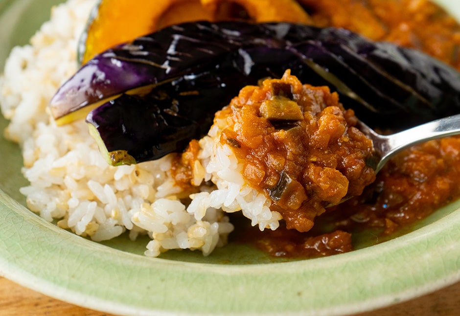 トマトと茄子のカレー