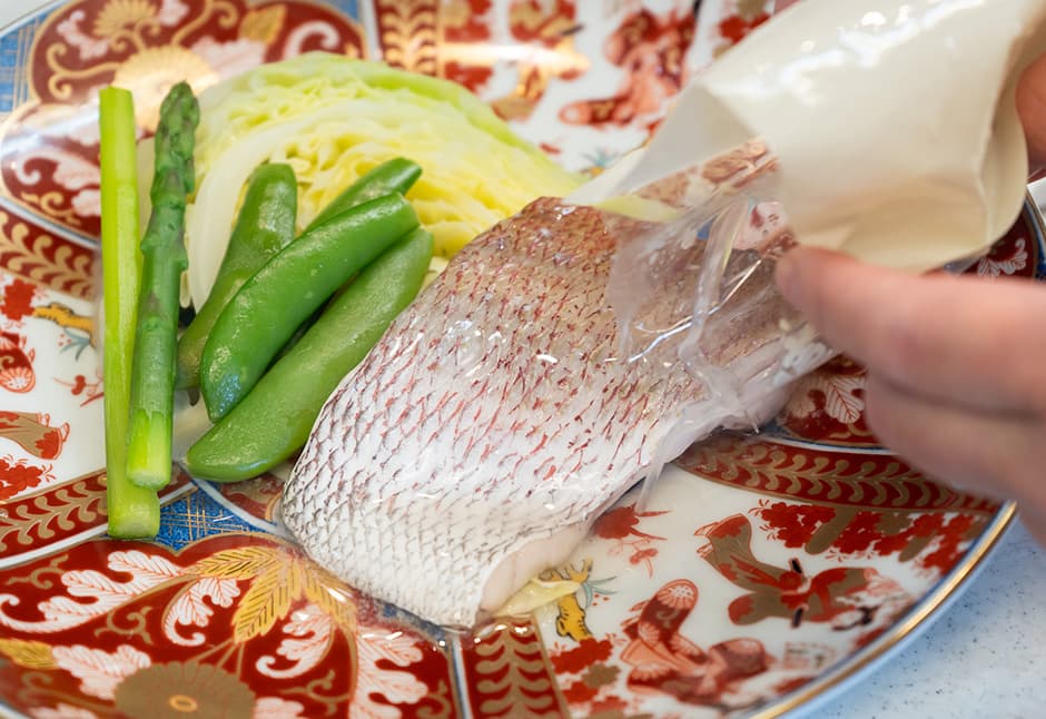 天然真鯛酒蒸し