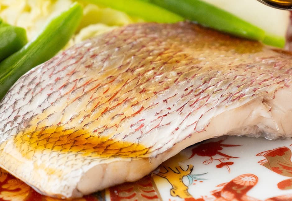 天然真鯛酒蒸し