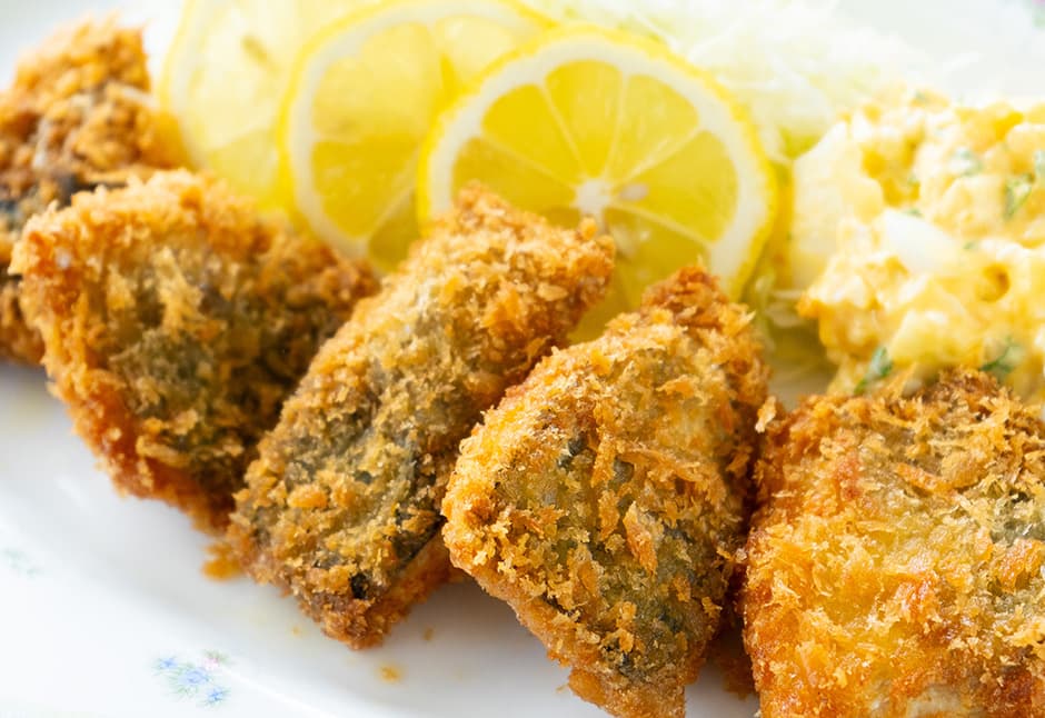 気仙沼産アジフライ