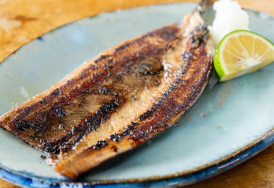 新さんま一汐開き (ほろにがワタ合え)