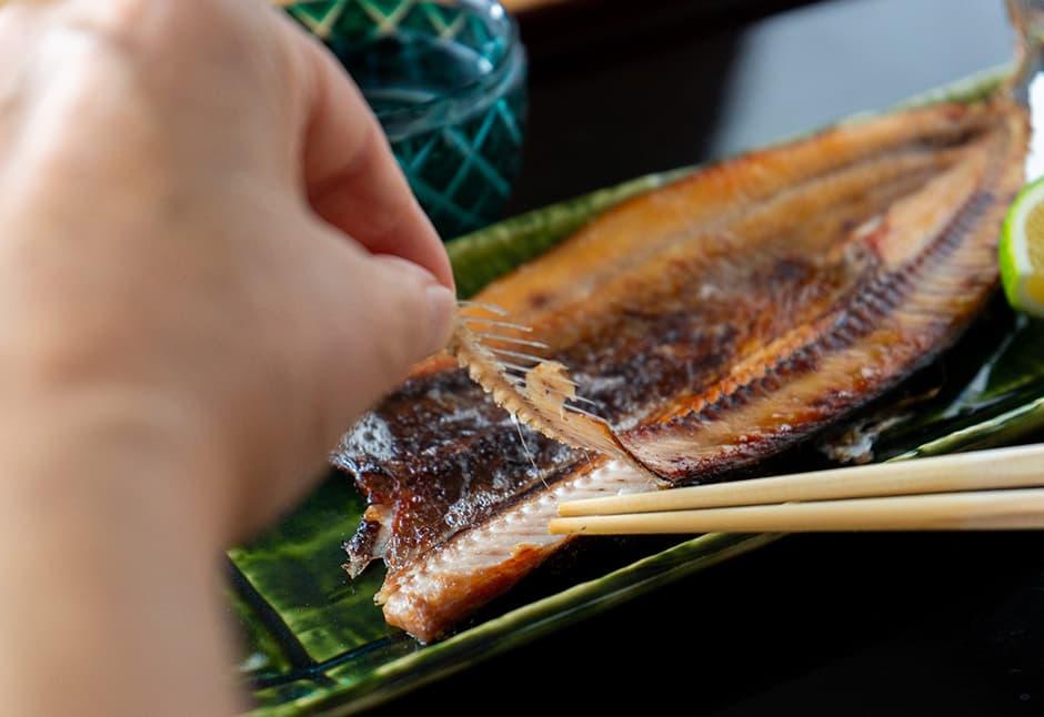 新さんま一汐開き (ほろにがワタ合え)