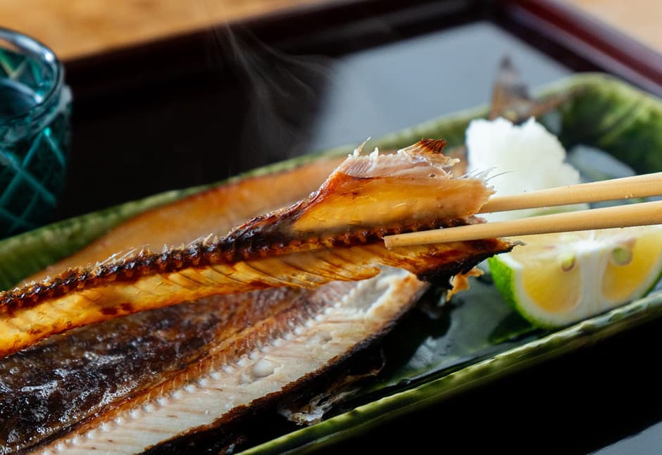 新さんま一汐開き (ほろにがワタ合え)