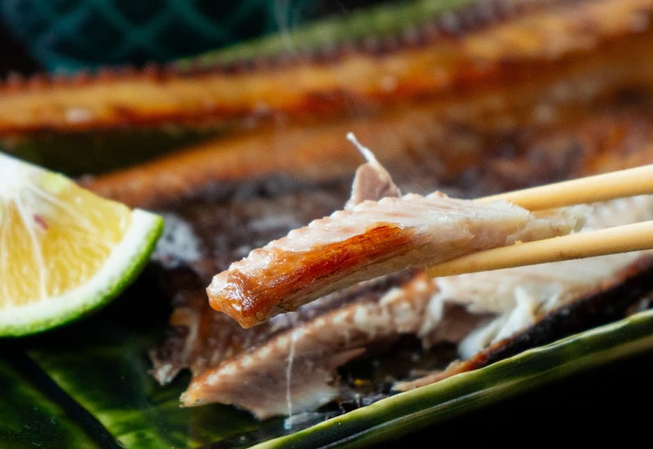 新さんま一汐開き (ほろにがワタ合え)