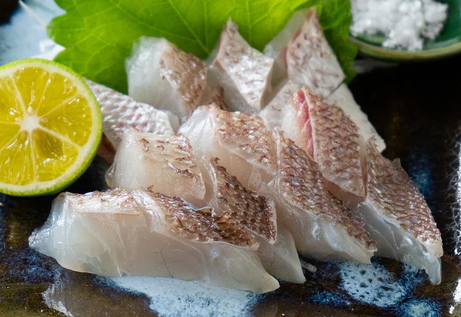 天然真鯛　湯霜づくり