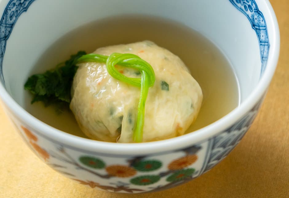 蟹しんじょう湯葉包み（４ケ）とだしセット