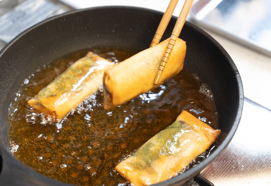 焼きさんま梅しそ春巻き