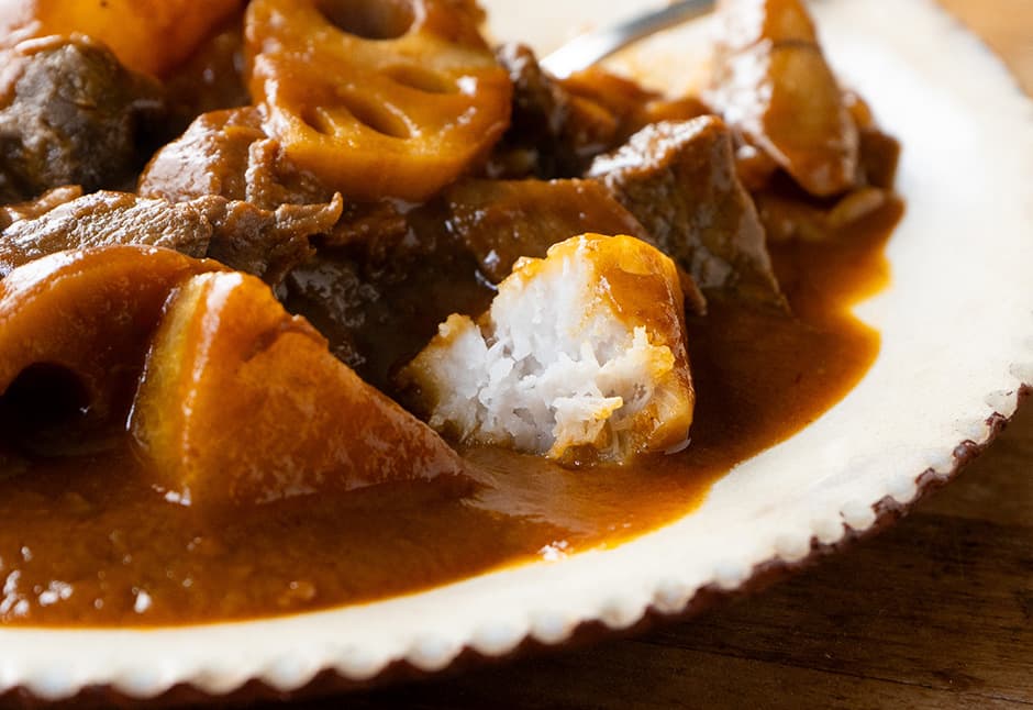 ル・シエルブルーさん　山形の冬の根野菜と山形牛のビーフカレー