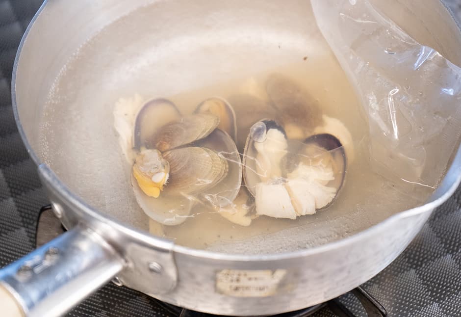 あさりと鶏ささみのスープ