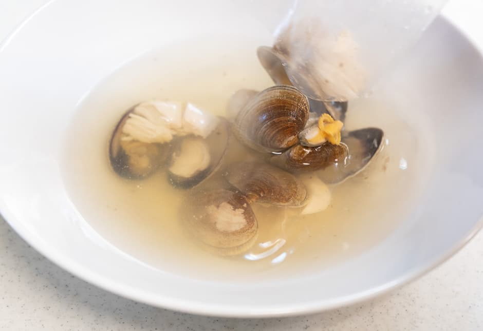 あさりと鶏ささみのスープ