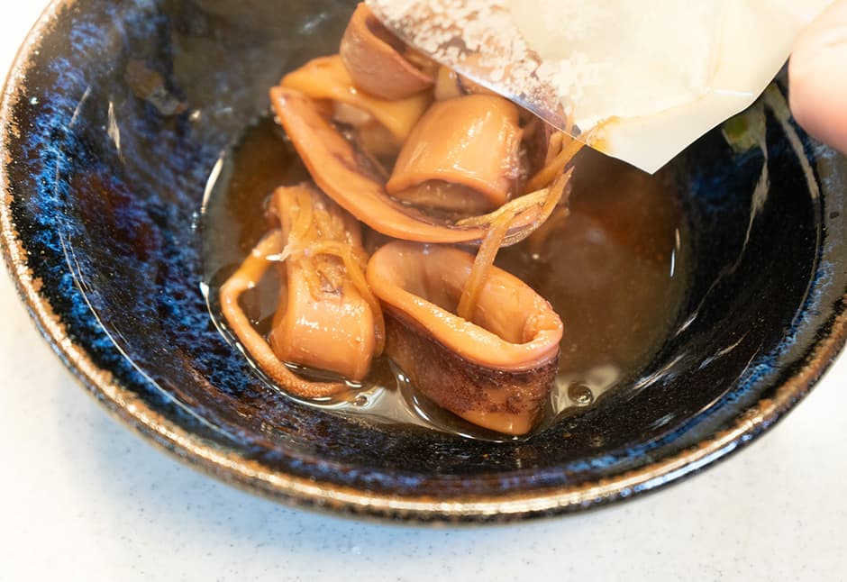 ヤリイカ煮つけ