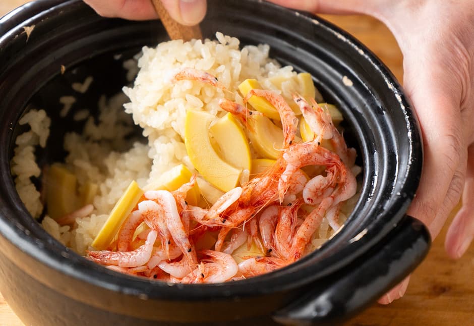 さくら海老と筍の炊き込みご飯
