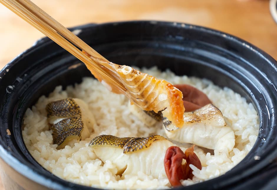 炙りあいなめと梅の炊き込みご飯（２合）