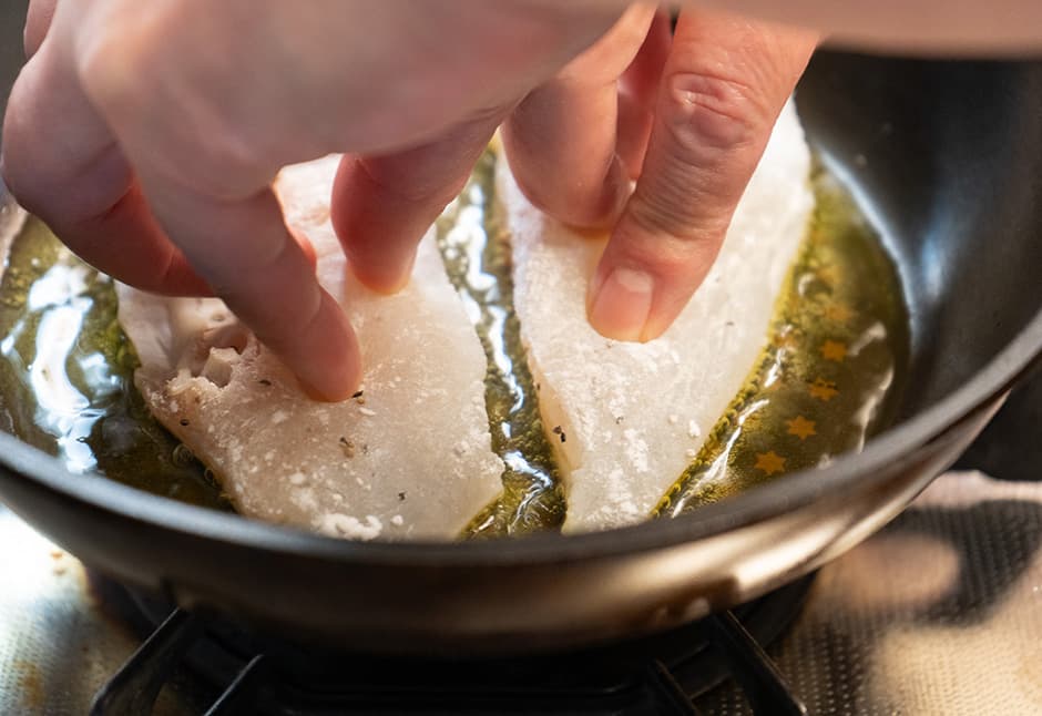 真鯛のムニエル自家製海藻バター