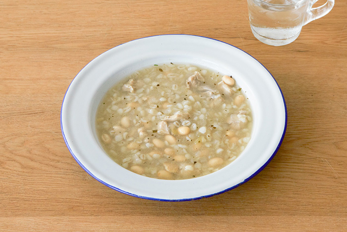 豆と押麦の満腹スープ