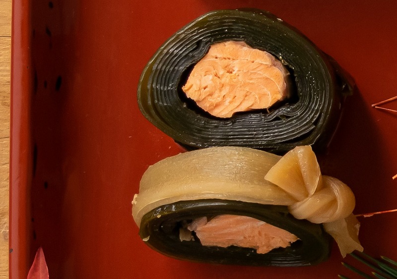 鮭の昆布巻き