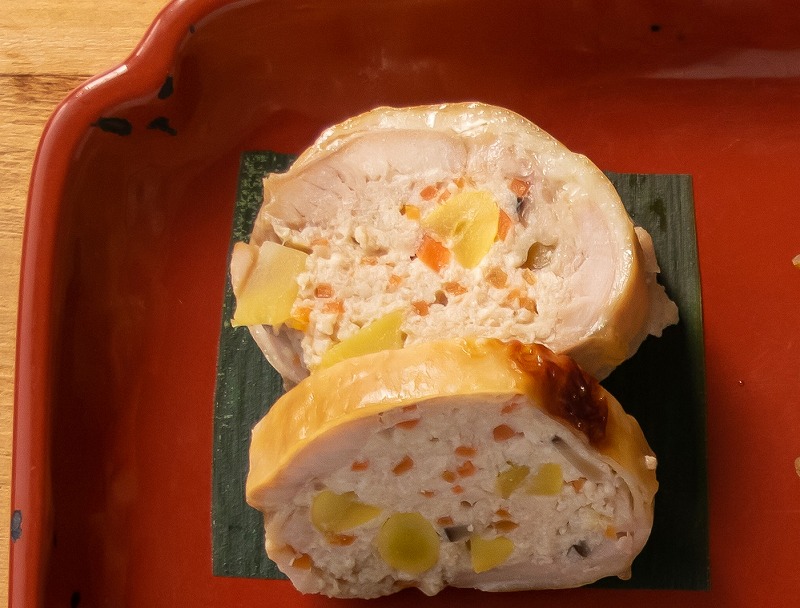 鶏の更紗蒸し